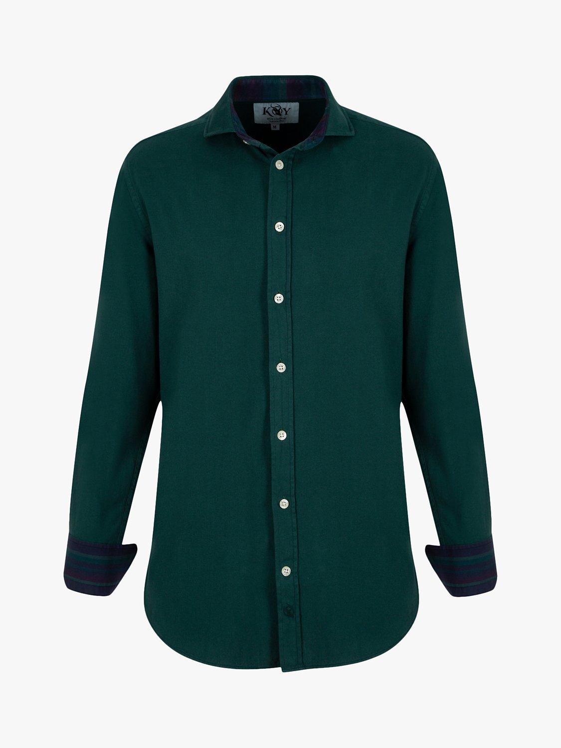 Product image 4 of 8, which shows KOY Kikoy Cotton Shirt, Dark Green, S