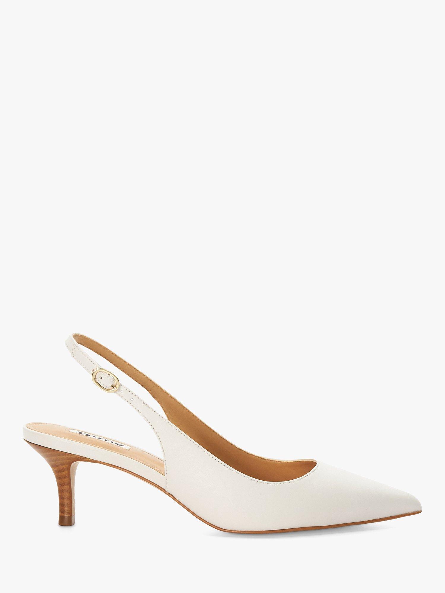 Dune Celini Leather Slingback Shoes, White
