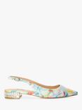 Dune Hillie Patent Crystal Heel Slingback Pumps, Multi