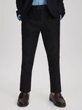 Reiss Kids' Kin Linen Trousers, Navy