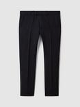 Reiss Kids' Kin Linen Trousers, Navy