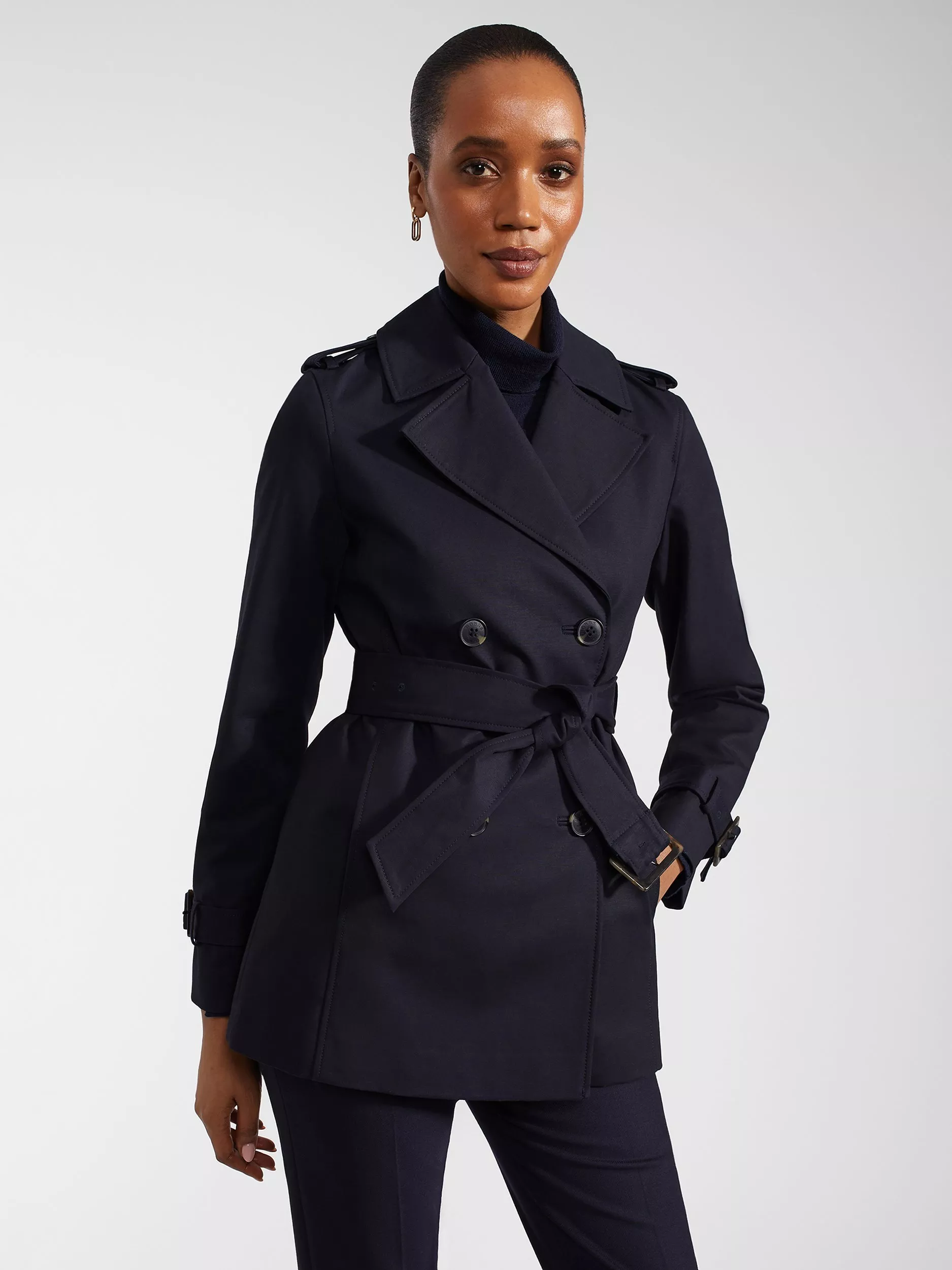 Hobbs navy saskia trench hotsell