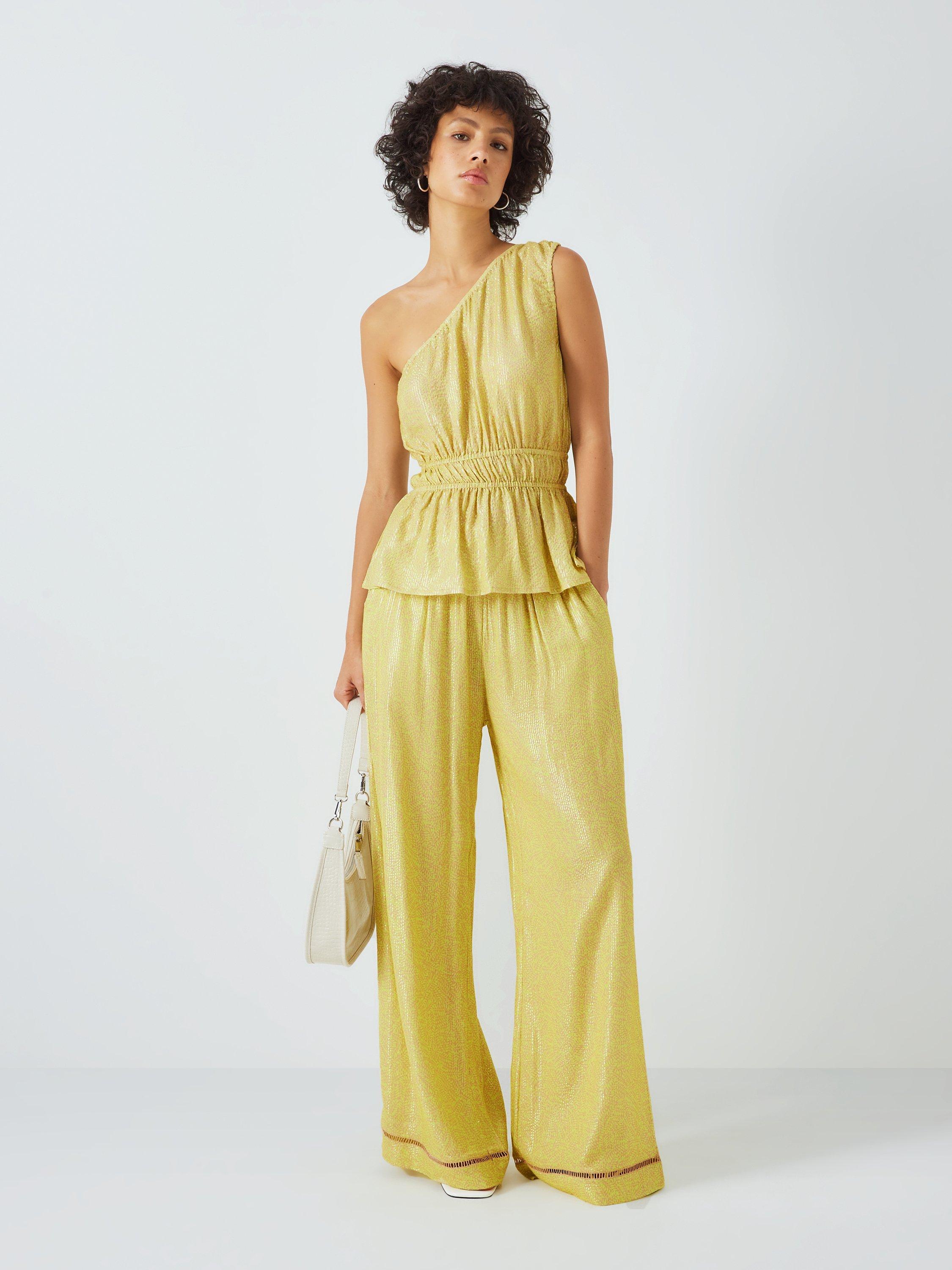 Product image 3 of 6, which shows SUMMERY Copenhagen Amie Asymmetric Top, Beige, XS