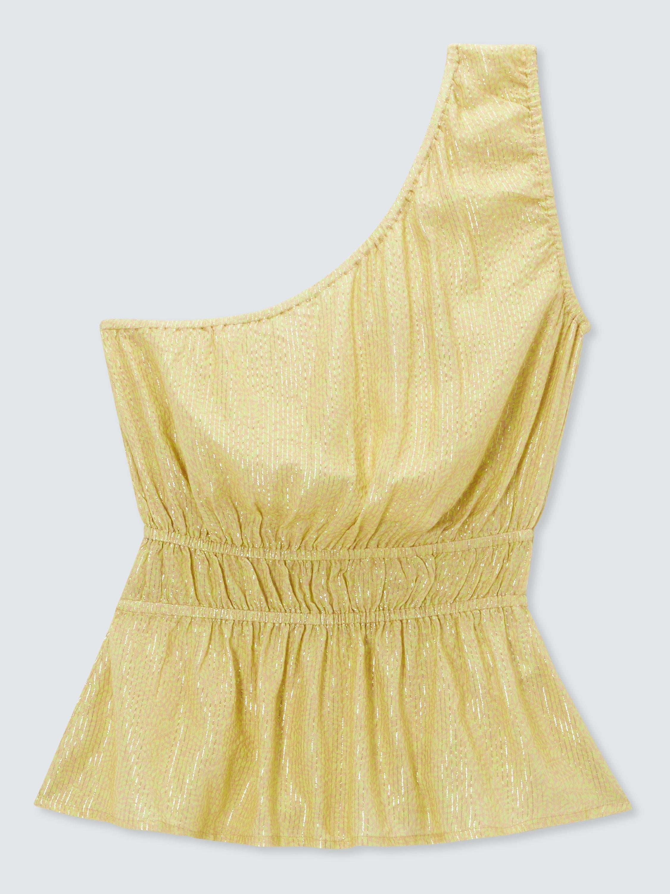 Product image 4 of 6, which shows SUMMERY Copenhagen Amie Asymmetric Top, Beige, XS