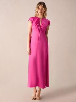 Ro&Zo Arabella Satin Maxi Dress, Pink, Pink