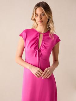 Ro&Zo Arabella Satin Maxi Dress, Pink - view 2, Pink