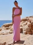 Ro&Zo Halterneck Rib Knit Maxi Dress