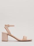 Phase Eight Suede Block Heel Sandals, Latte