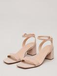 Phase Eight Suede Block Heel Sandals, Latte