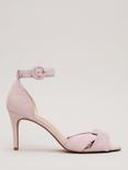 Phase Eight Suede Twist Heel Sandals, Pale Pink