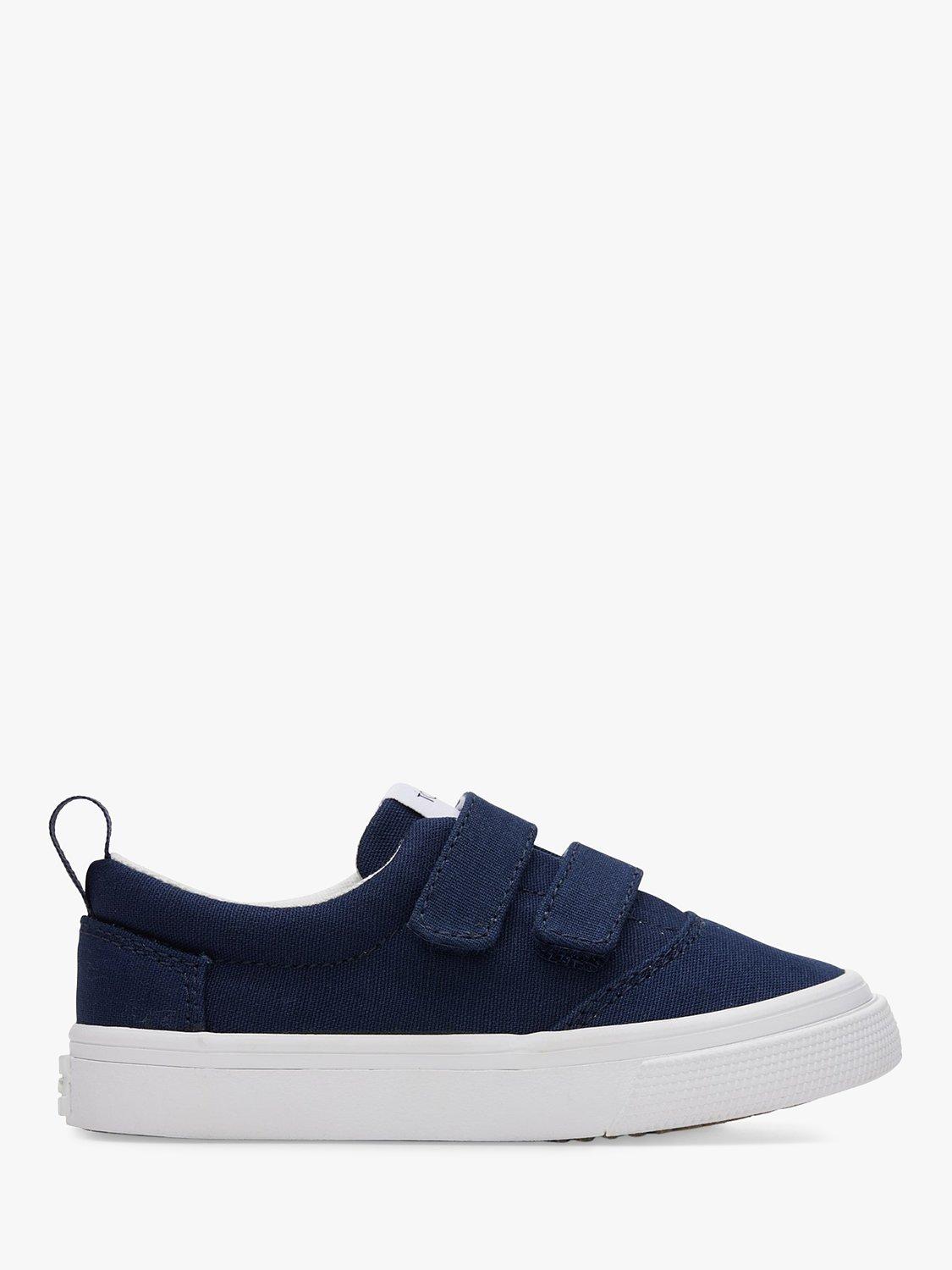 TOMS Kids' Fenix Double Strap Canvas Trainers, Navy