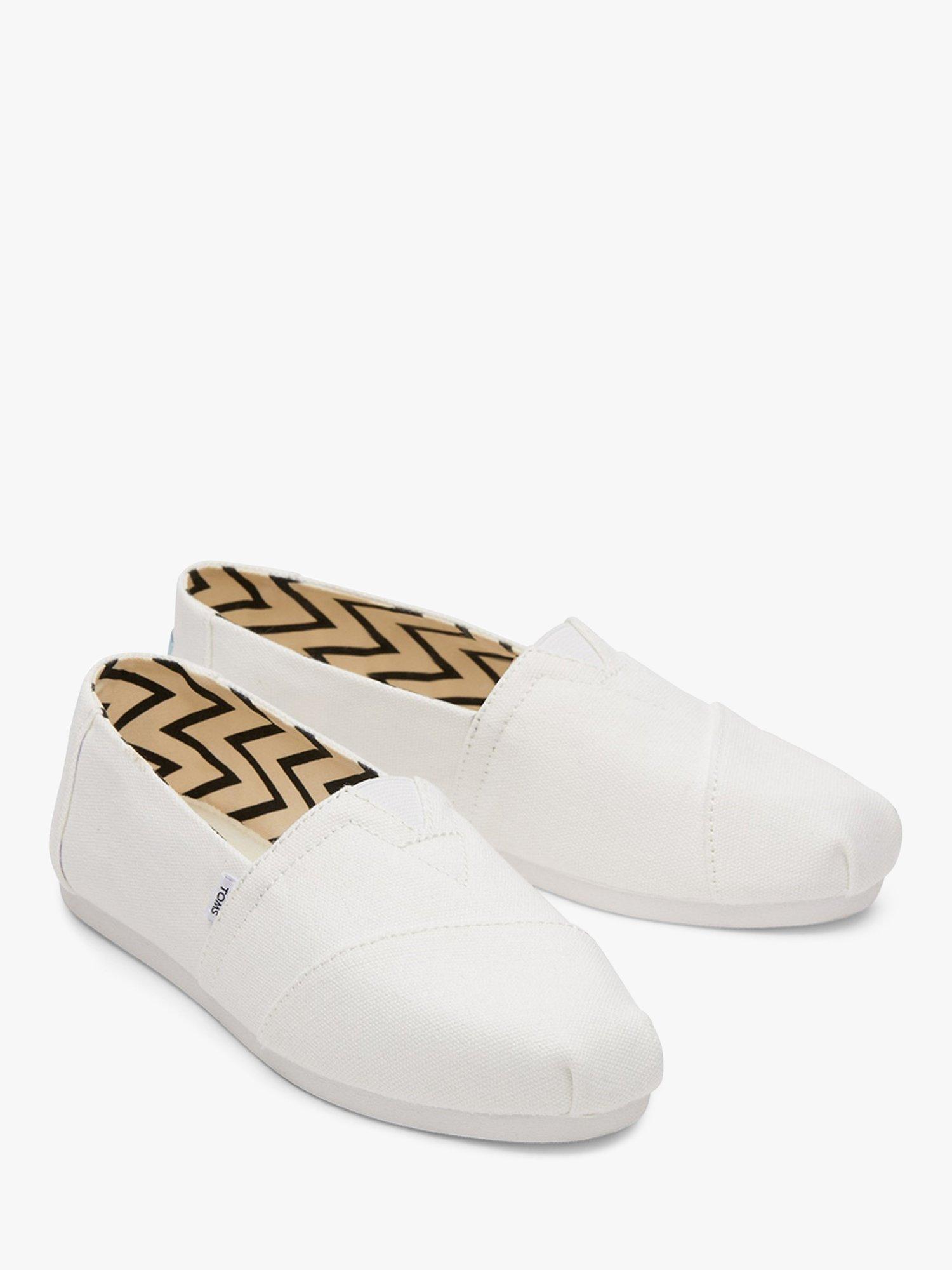 Product image 2 of 5, which shows TOMS Alpargata Espadrille Shoes, White, 4