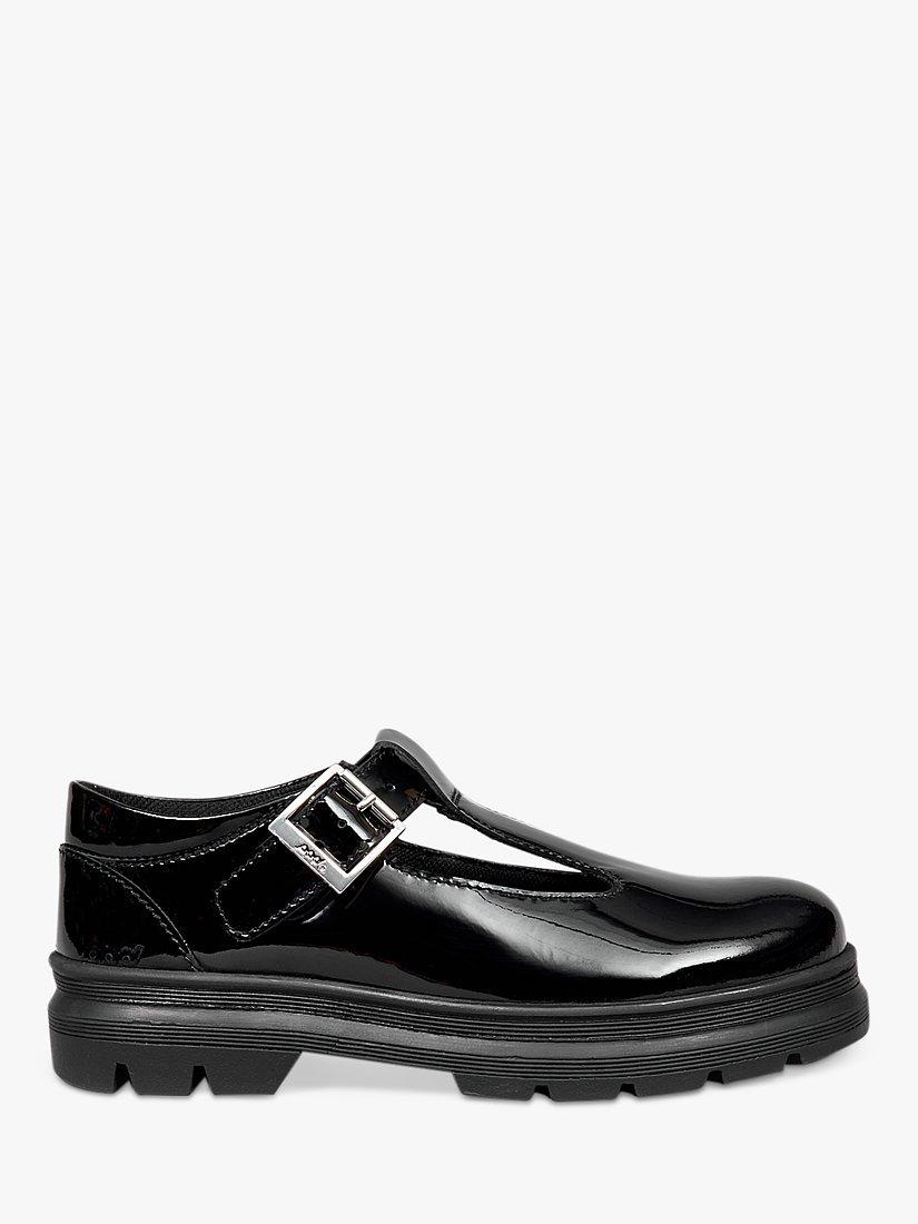 Pod Kids' Emilie Patent T-Bar Buckle Shoes, Black