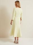 Phase Eight Sienna Tux Style Midi Dress, Pale Yellow