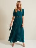 Phase Eight Yasmina Pleated Maxi Dress, Green