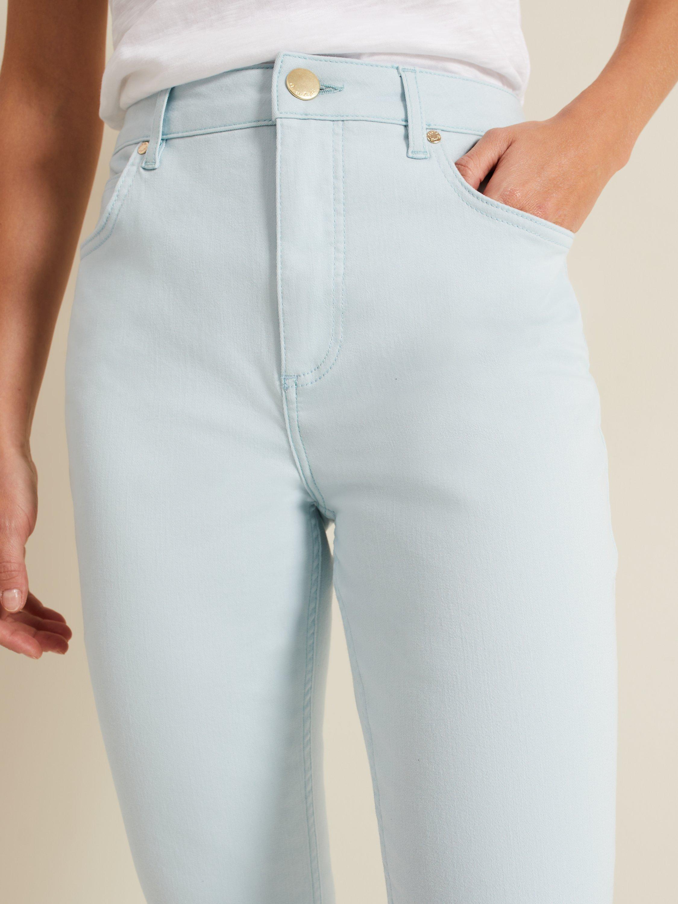 Product image 4 of 5, which shows Phase Eight Lindsey Cropped Straight Leg Jeans, Blue, 16