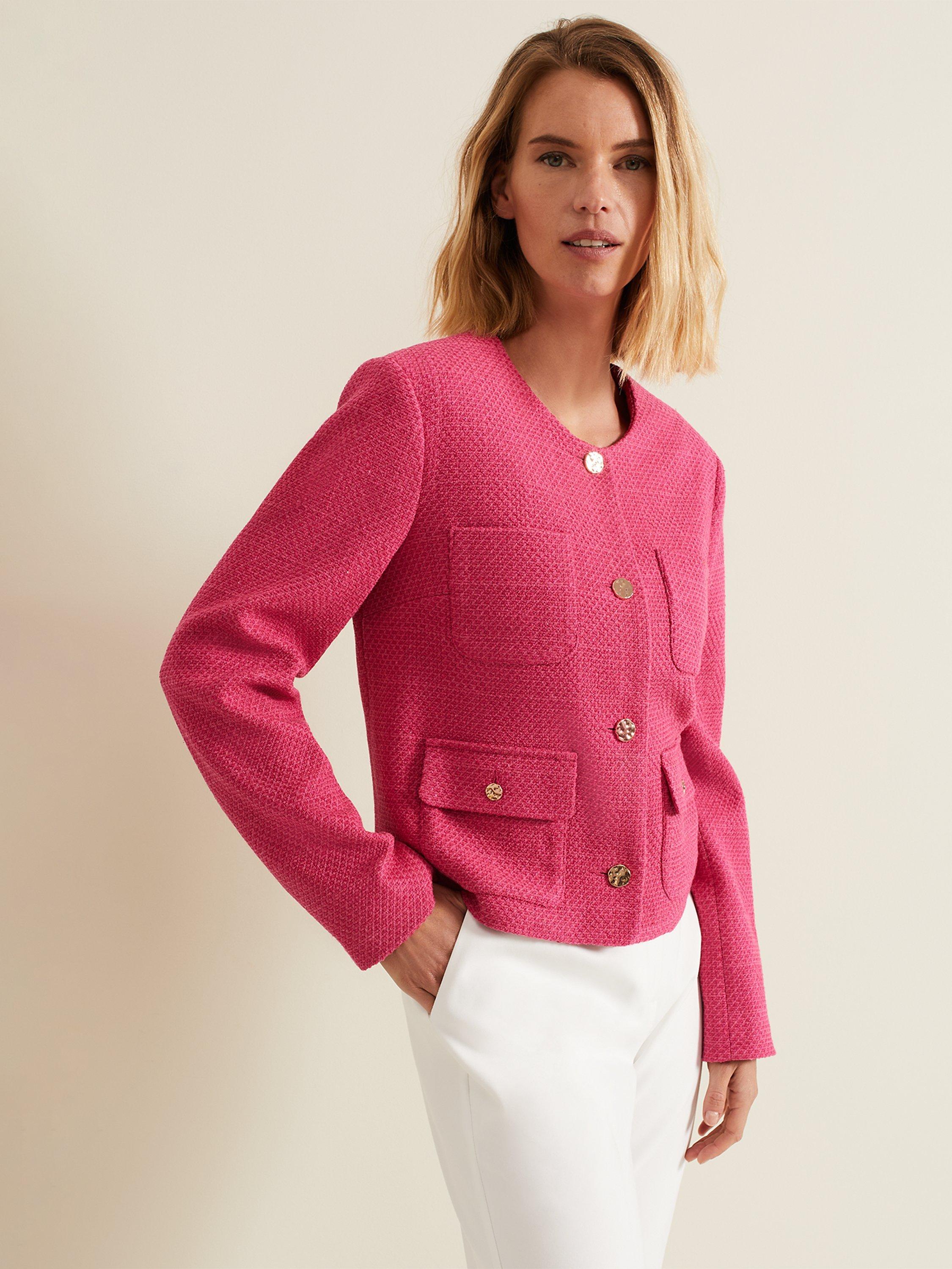 Phase Eight Ripley Boucle Jacket, Pink