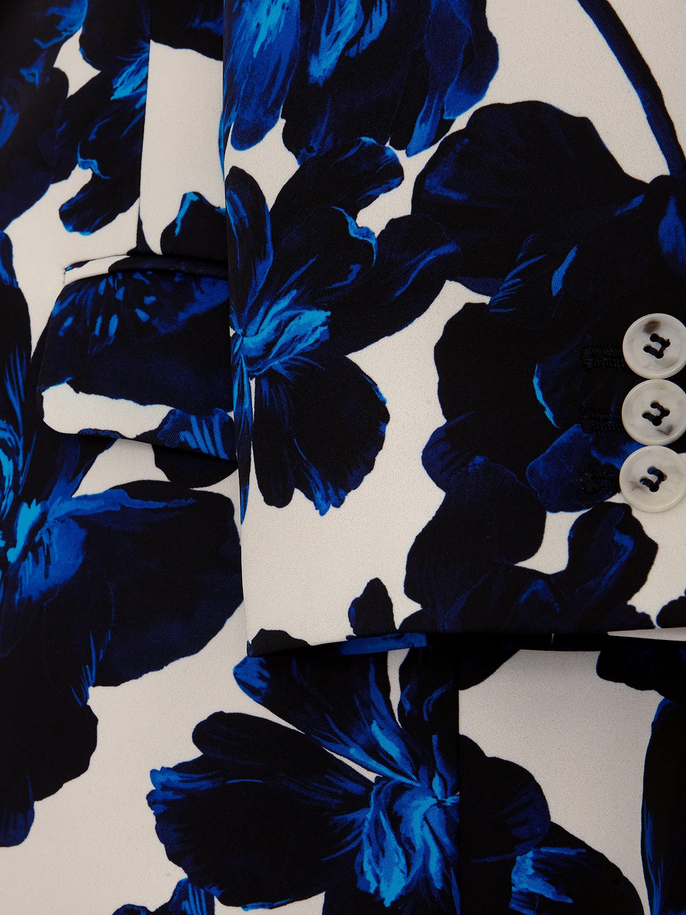 セットアップ可【Phase Eight】Caddie Floral Suit Trousers Phase Eight Caddie Floral Cropped Tailored Trousers, Blue