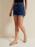 Phase Eight Denise Denim Shorts, Mid Wash Blue