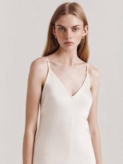 Ghost Eden Satin Maxi Slip Dress, Ivory
