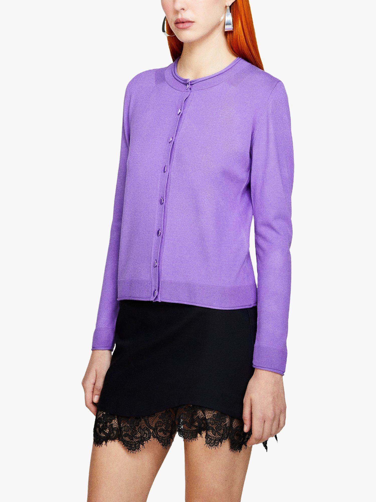 SISLEY Regular Fit Cardigan, Violet, S