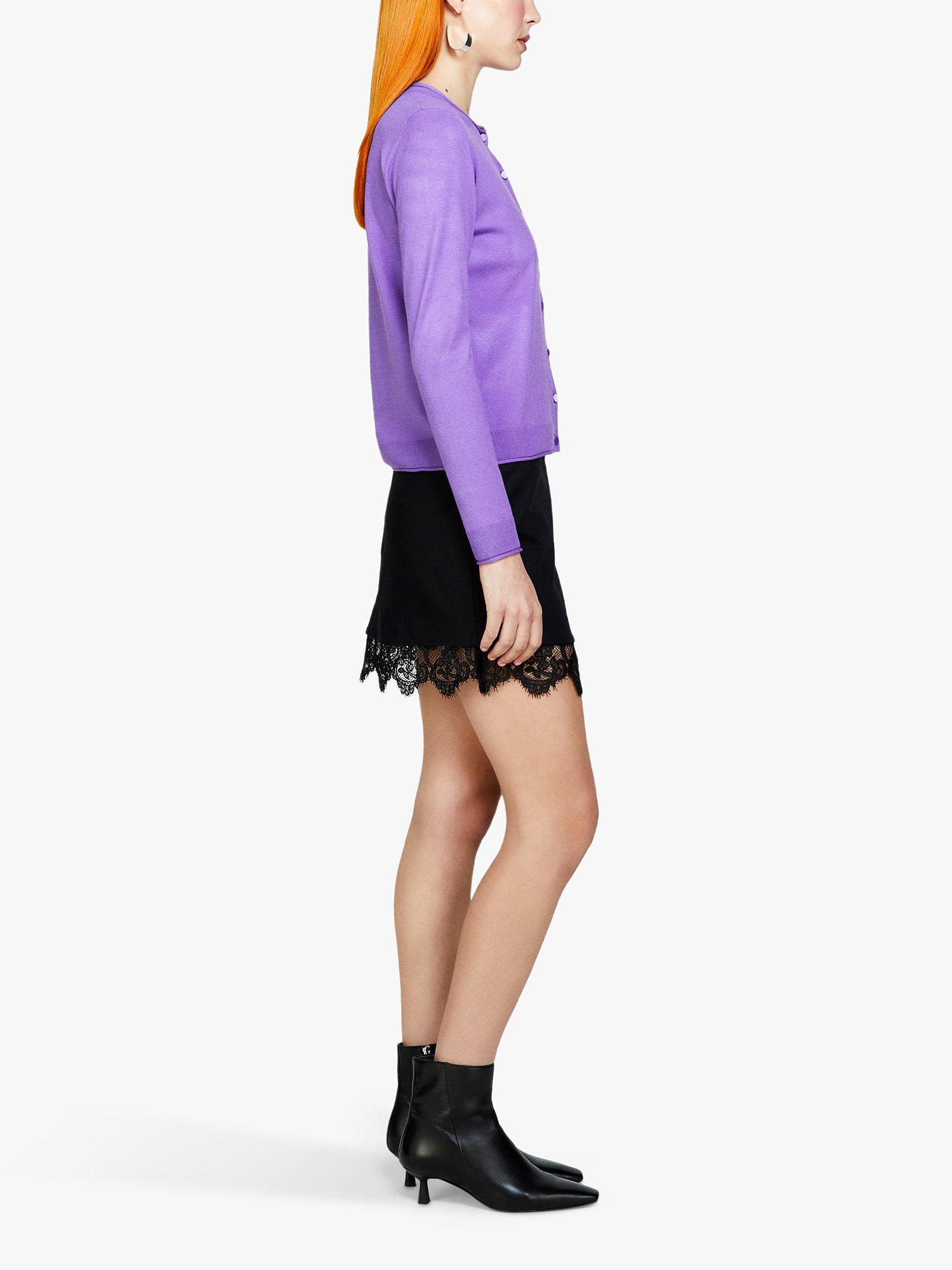 SISLEY Regular Fit Cardigan, Violet, S