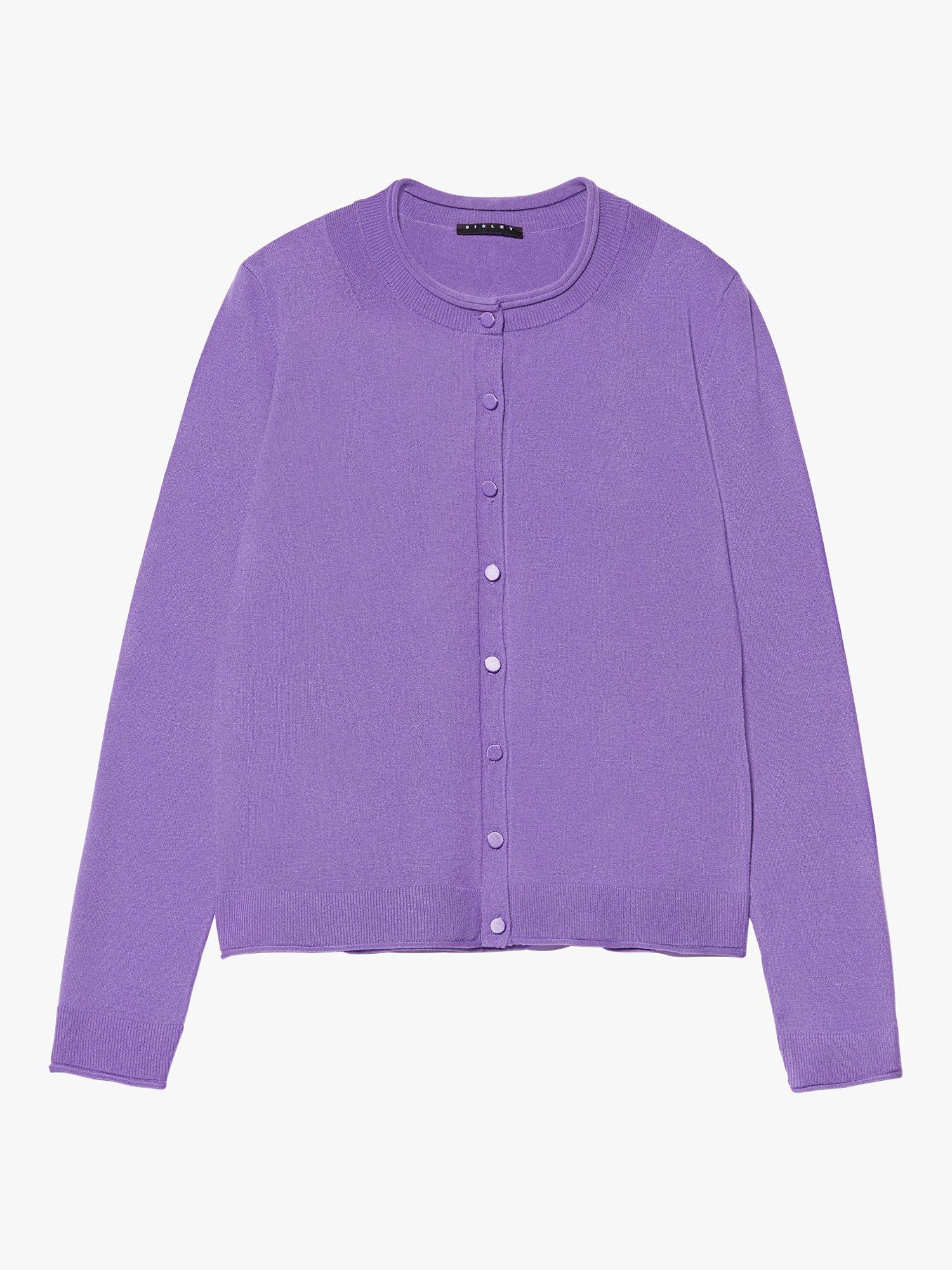 SISLEY Regular Fit Cardigan, Violet, S