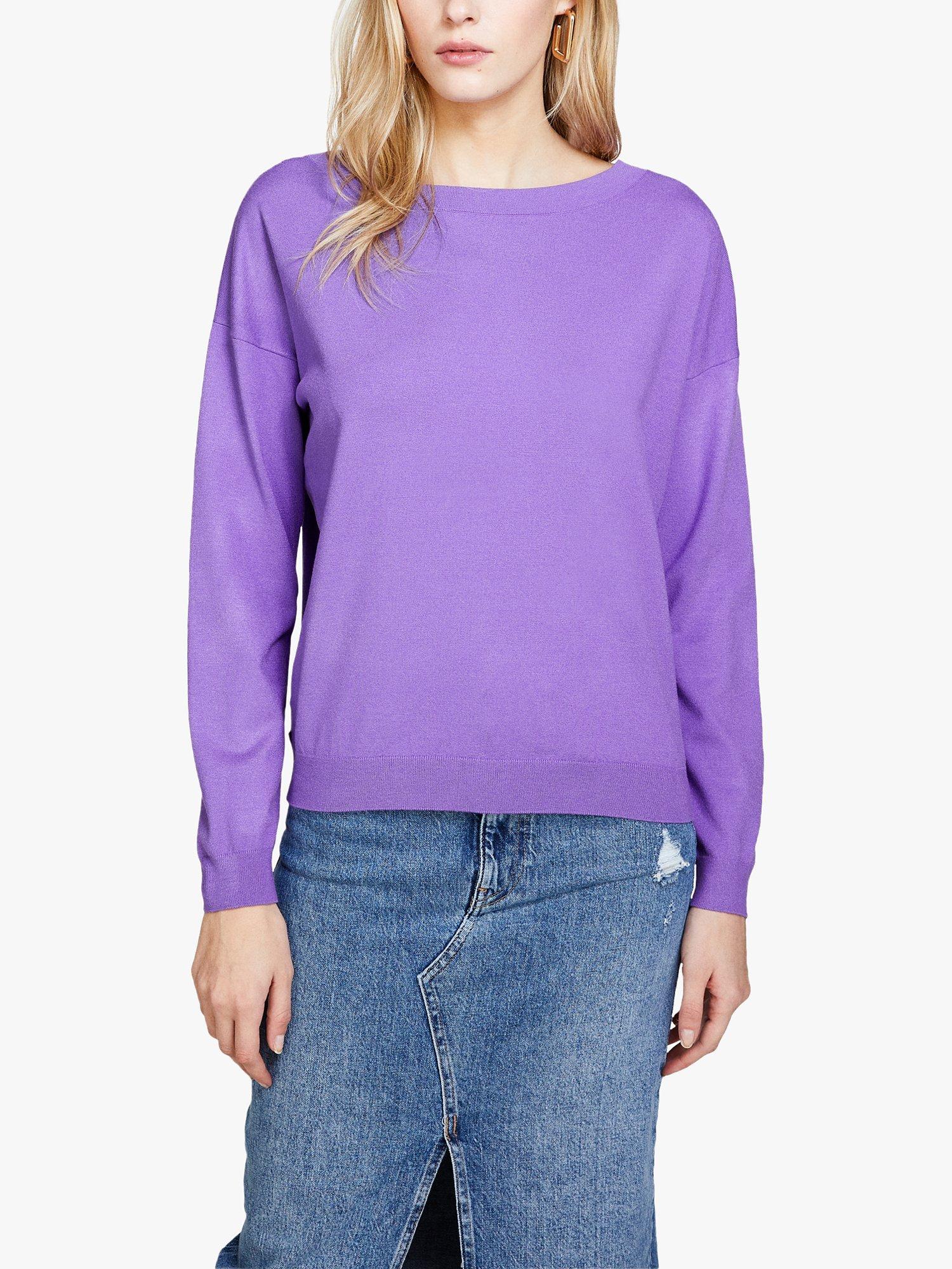 SISLEY Boat Neck Jumper, Violet