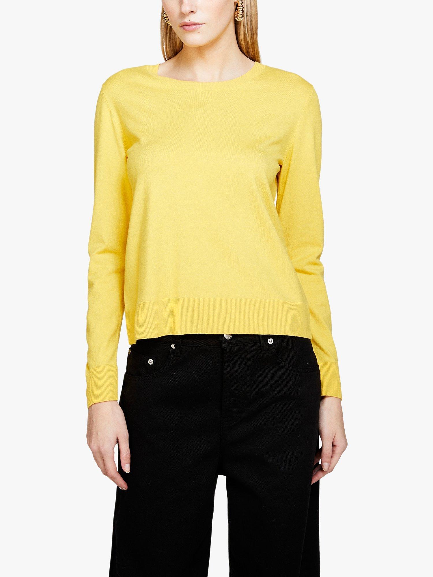 SISLEY Crew Neck Jumper, Yellow