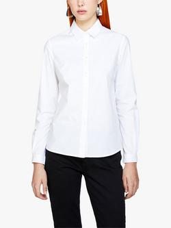 SISLEY Slim Fit Cotton Blend Shirt, White