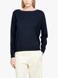 SISLEY Boat Neck Jumper, Blue