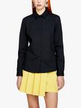 SISLEY Slim Fit Cotton Blend Shirt, Black