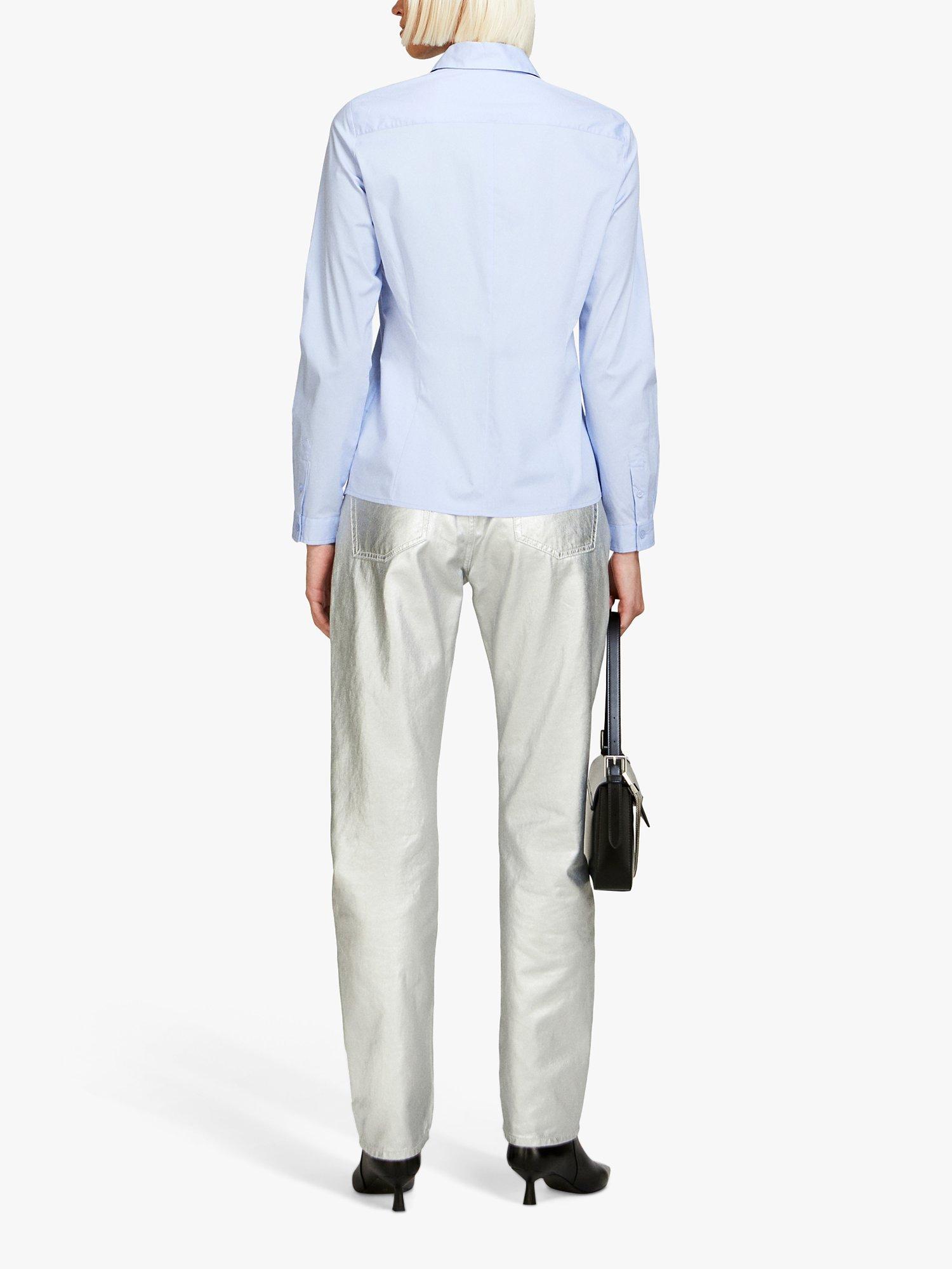 Product image 2 of 4, which shows SISLEY Slim Fit Cotton Blend Shirt, Blue, XS