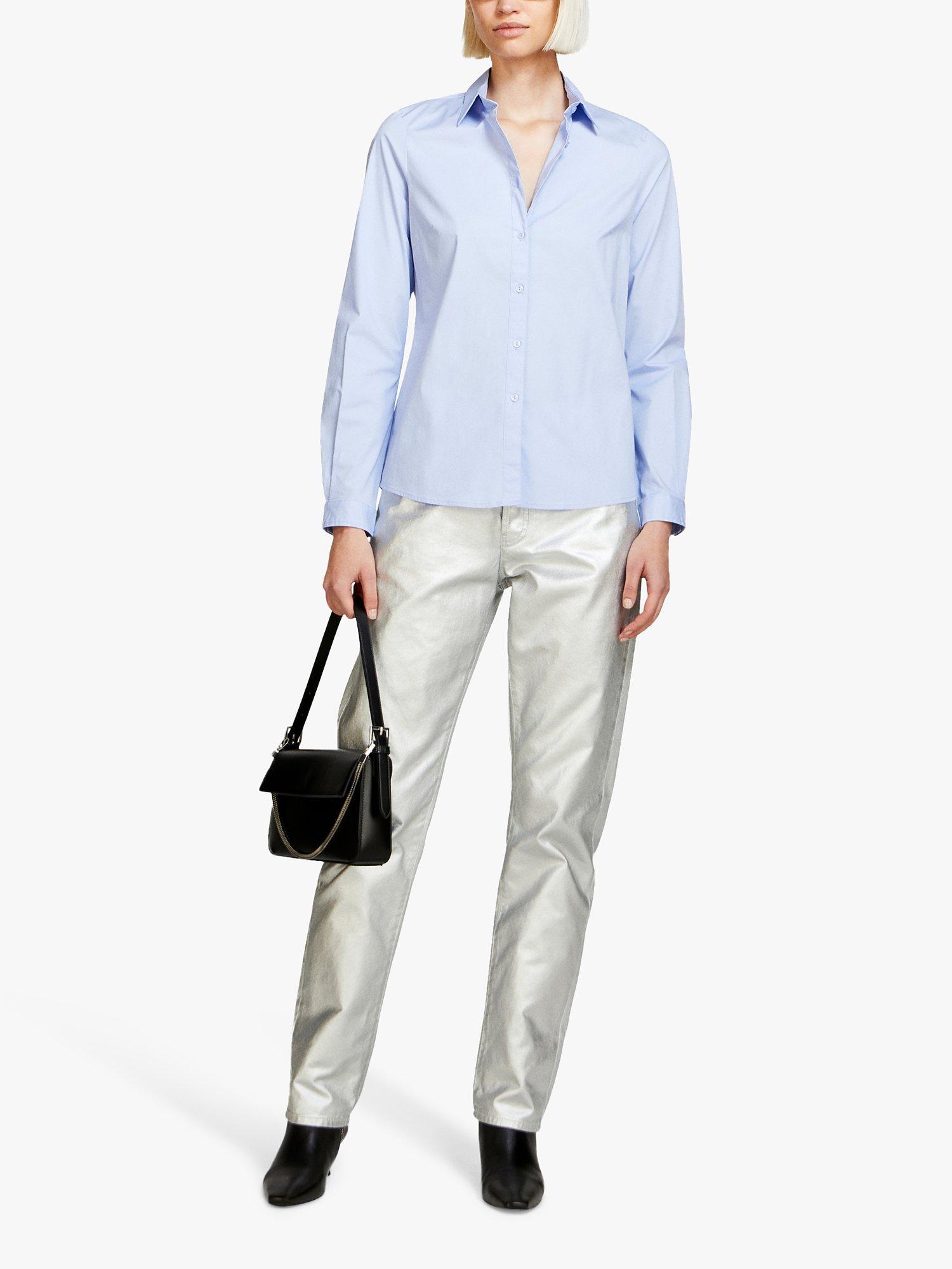 Product image 3 of 4, which shows SISLEY Slim Fit Cotton Blend Shirt, Blue, XS