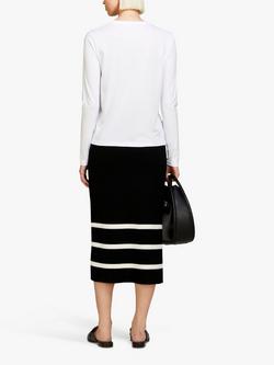 SISLEY Cotton Blend Long Sleeve Jersey T-Shirt - view 2, White