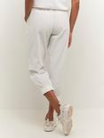 KAFFE Naya Capri Cropped Tapered Joggers, Chalk