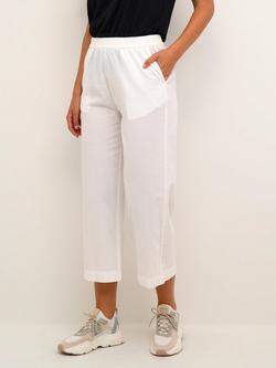 KAFFE Naya Cropped Trousers, Chalk