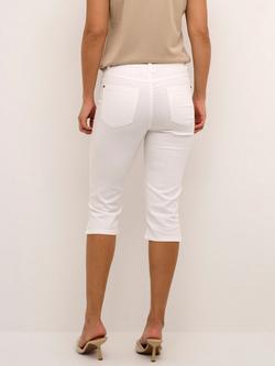 KAFFE Zelina Slim Fit Denim Capri Jeans, Chalk - view 2, Chalk