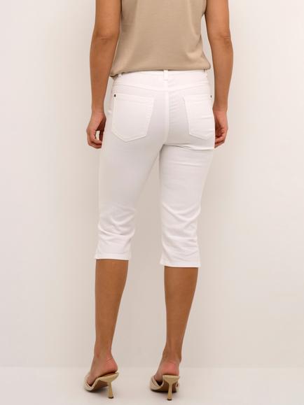 KAFFE Zelina Slim Fit Denim Capri Jeans, Chalk - view 2, Chalk