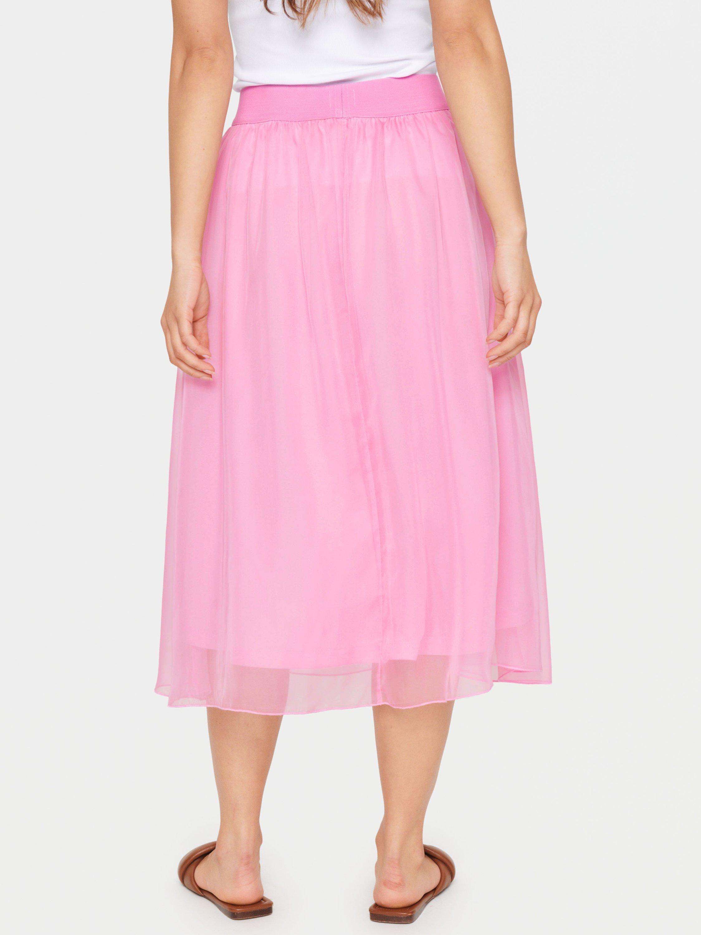 Saint Tropez Chiffon Midi Skirt, Bonbon, M