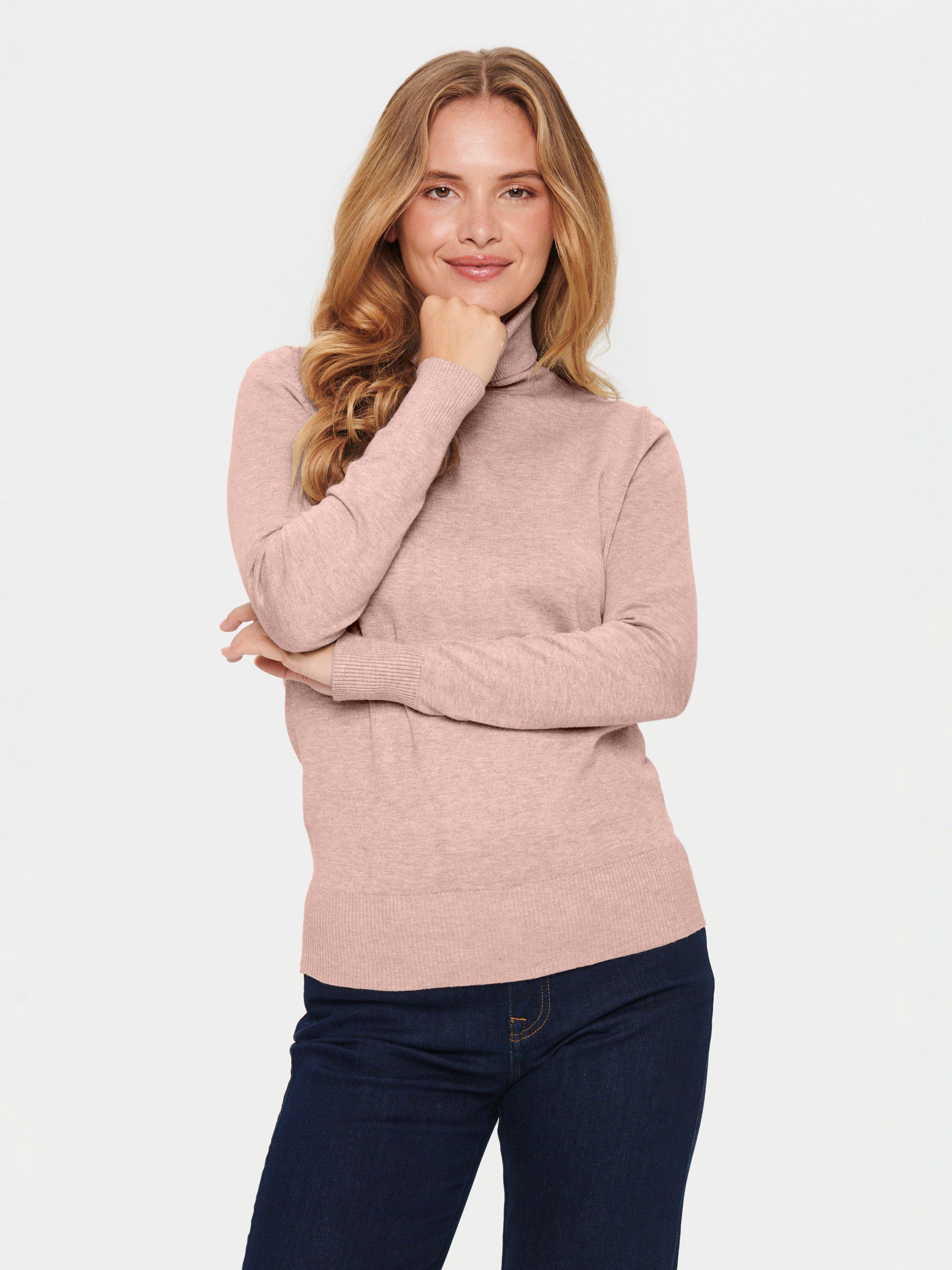 Product image 1 of 5, which shows Saint Tropez Mila Jumper, Ash Rose Mélange, XS
