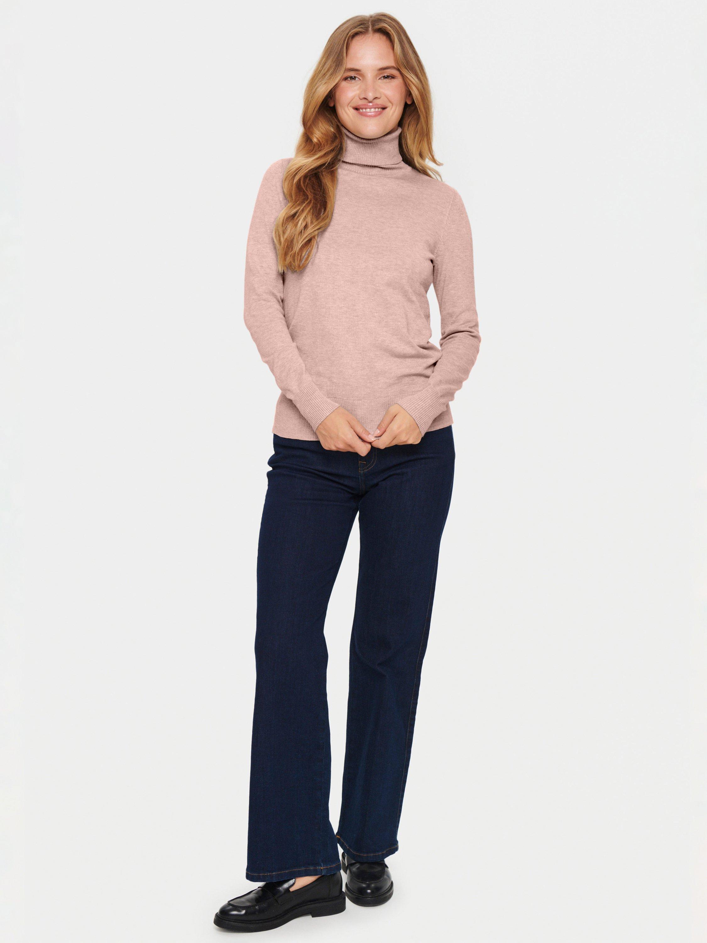 Product image 3 of 5, which shows Saint Tropez Mila Jumper, Ash Rose Mélange, XS