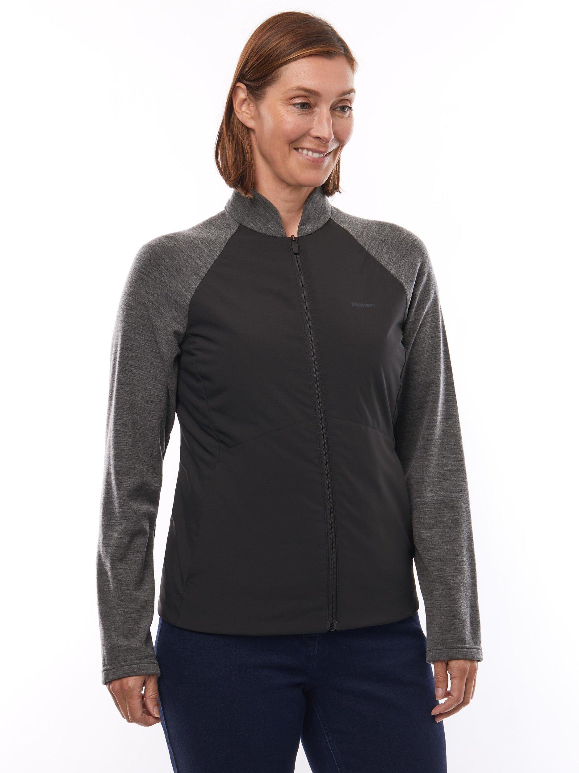 Rohan Radiant Merino Blend Hybrid Jacket, Black/Grey Marl