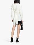 SISLEY Crisscross Long Sleeve Blouse, Cream