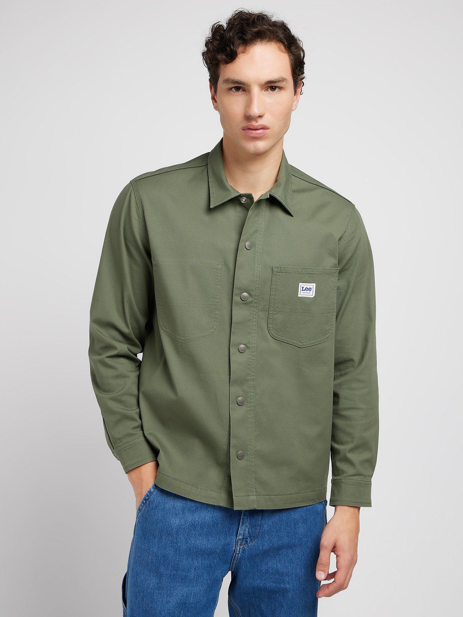 Lee Worker Relaxed Overshirt, Olive