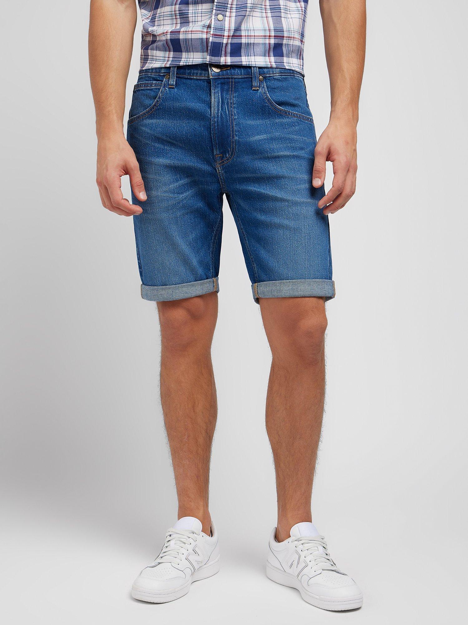 Lee 5 Pocket Denim Shorts, Washed Grey