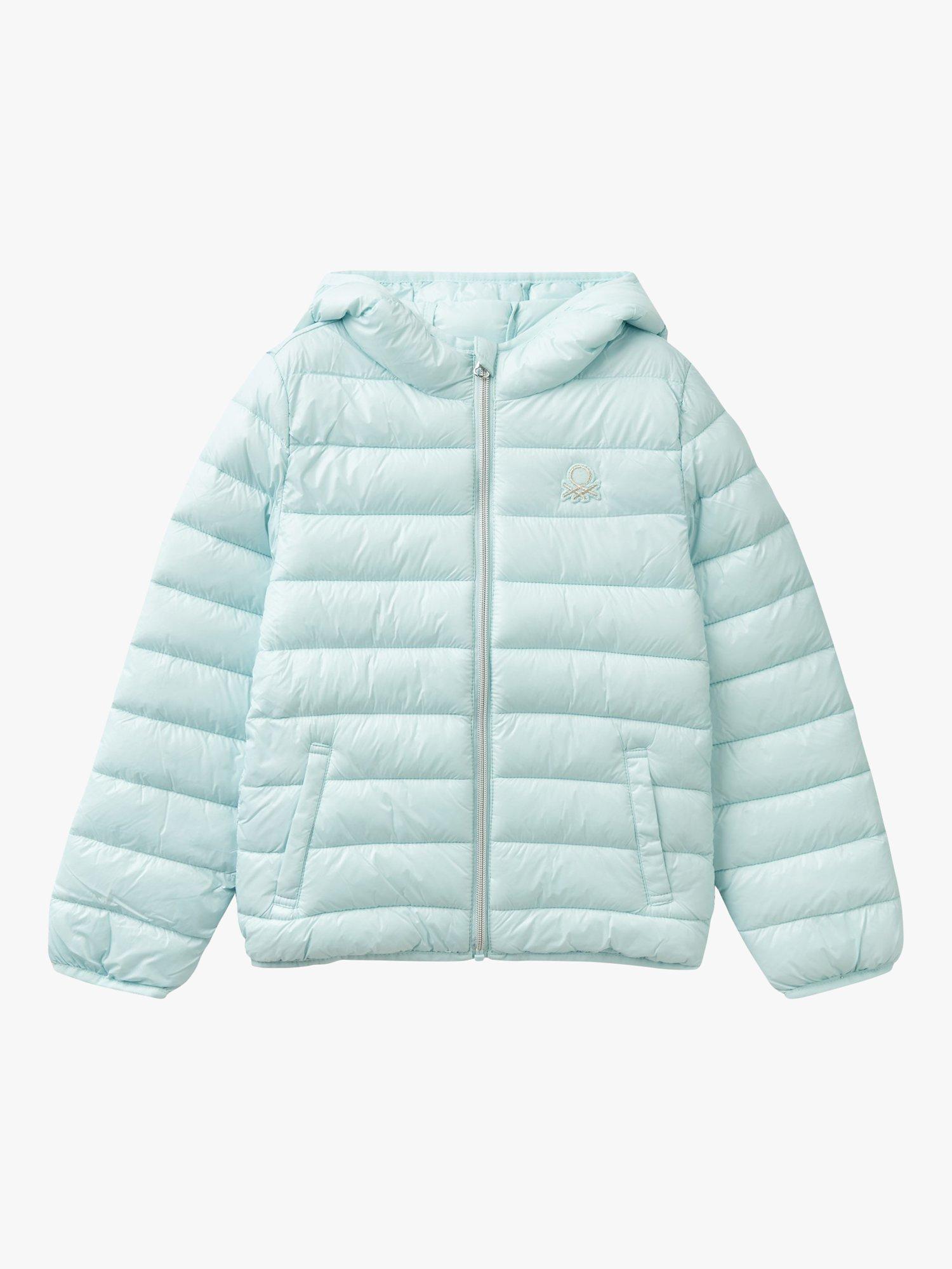 Benetton Kids' Hooded Puffer Jacket, Starlight Blue