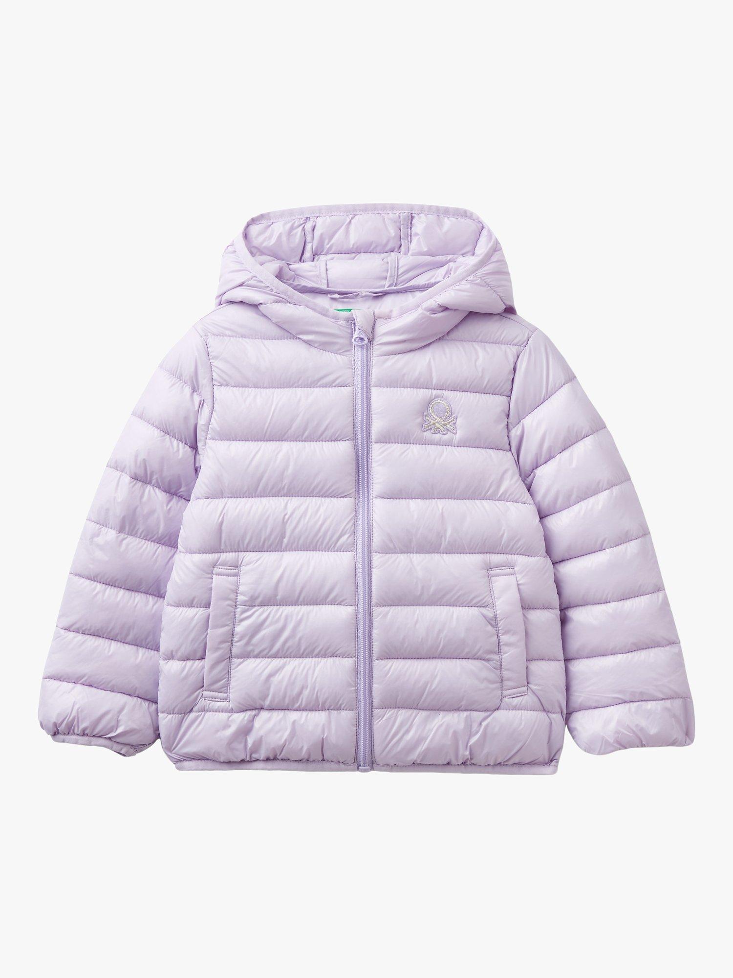 Benetton Kids' Hooded Puffer Jacket, Mauve