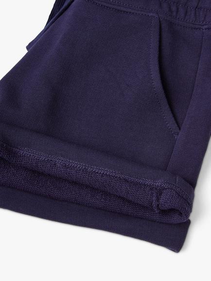 Benetton Kids' Organic Cotton Sweat Shorts - view 2, Night Blue