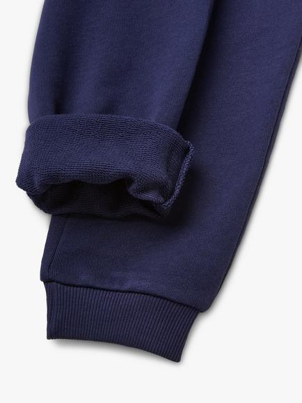Benetton Kids' Cotton Fleece Joggers - view 2, Night Blue